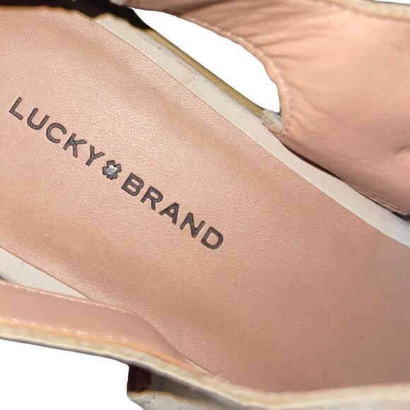 Lucky Brand Juleii Daisy Clog Boho Slingback Sandal Chunky Block Heel Size 9 - Picture 4 of 4